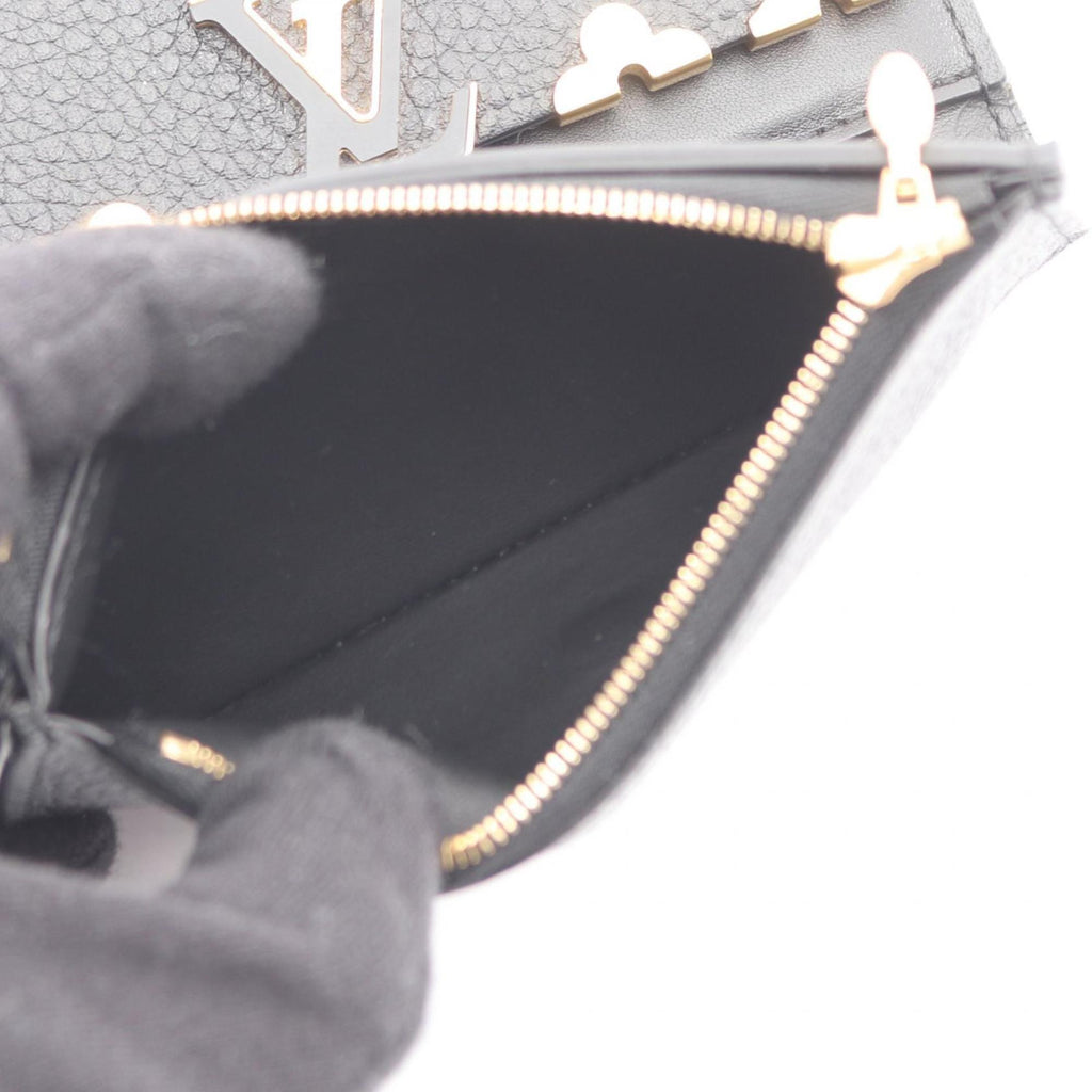 Louis Vuitton Black Leather Wallet (Tri-Fold)