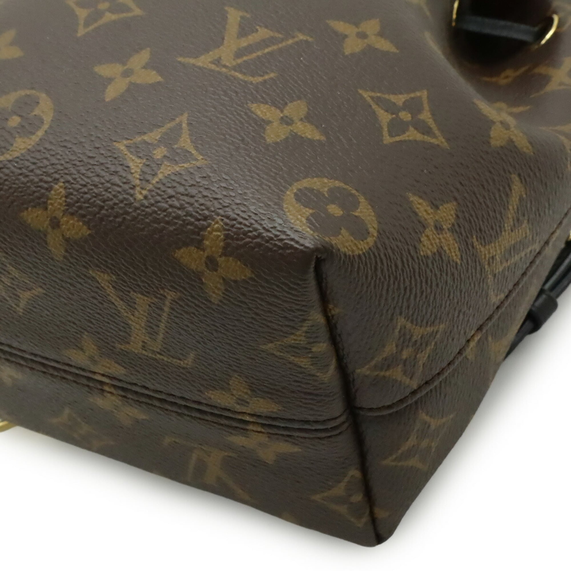 Louis Vuitton Monogram Black Brown Monogram Backpack Shoulder Bag