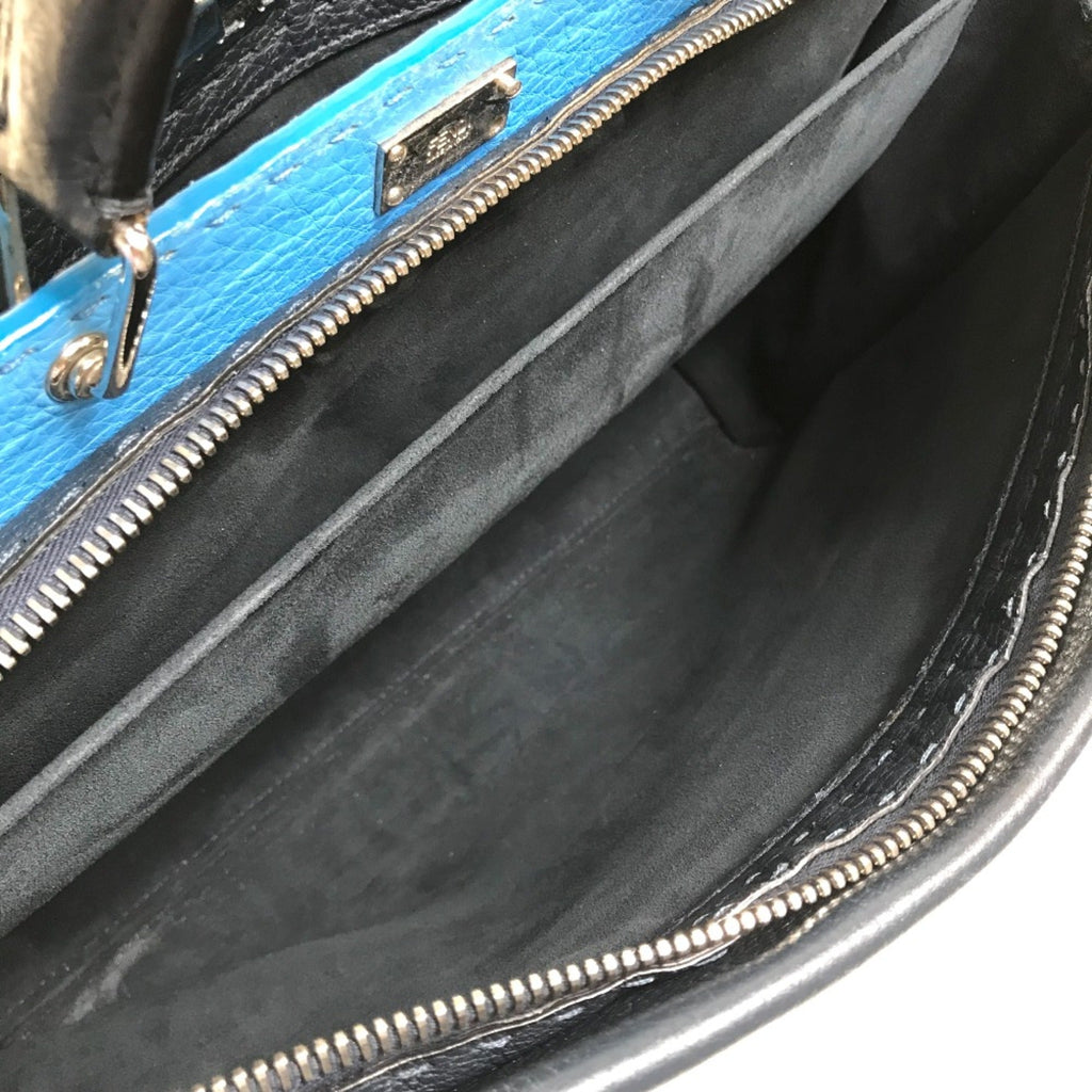 Fendi Navy Leather Briefcase