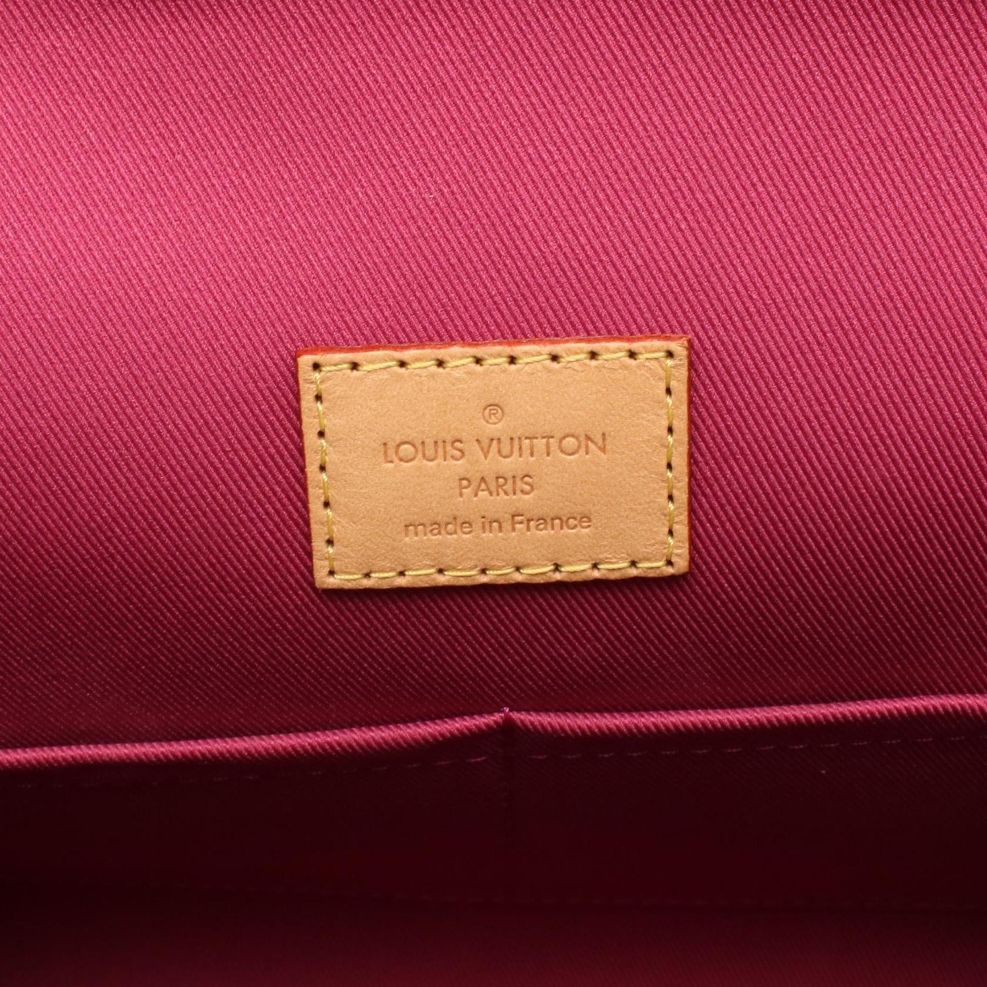 Louis Vuitton Brown Pvc Leather Handbag
