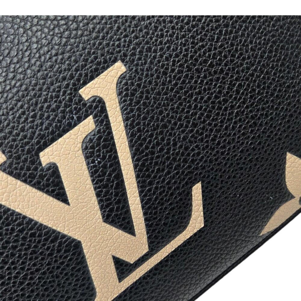 Louis Vuitton Beige Black Monogram Empreinte Pochette Shoulder Bag