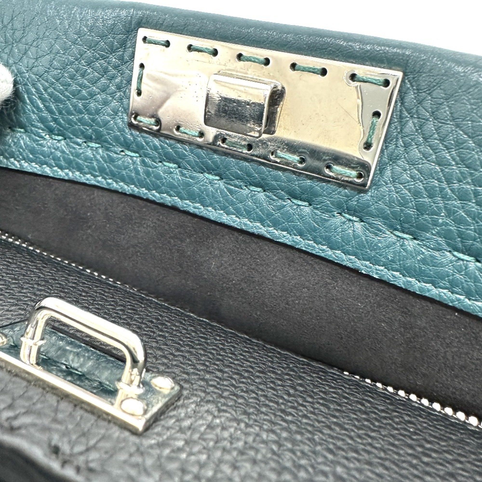 Fendi Blue Leather Briefcase