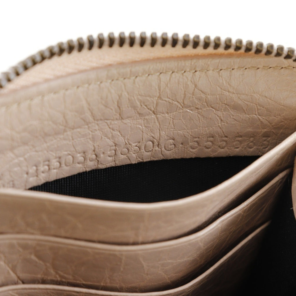 Balenciaga Beige Pink Leather Coin Purse/Coin Case