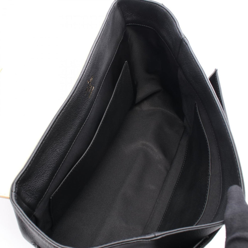 Louis Vuitton Black Ivory Leather Handbag