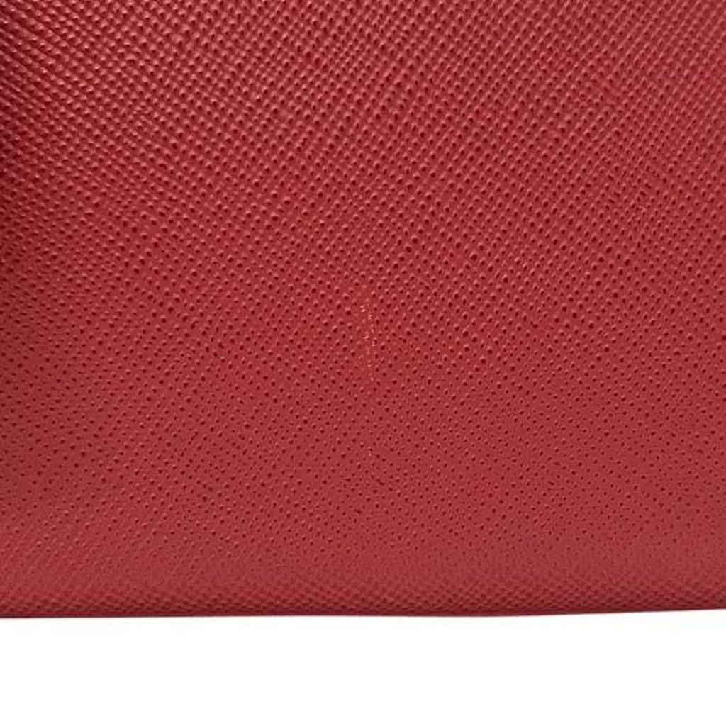 Prada Fuoco Red Color Saffiano Triangle Tote Bag