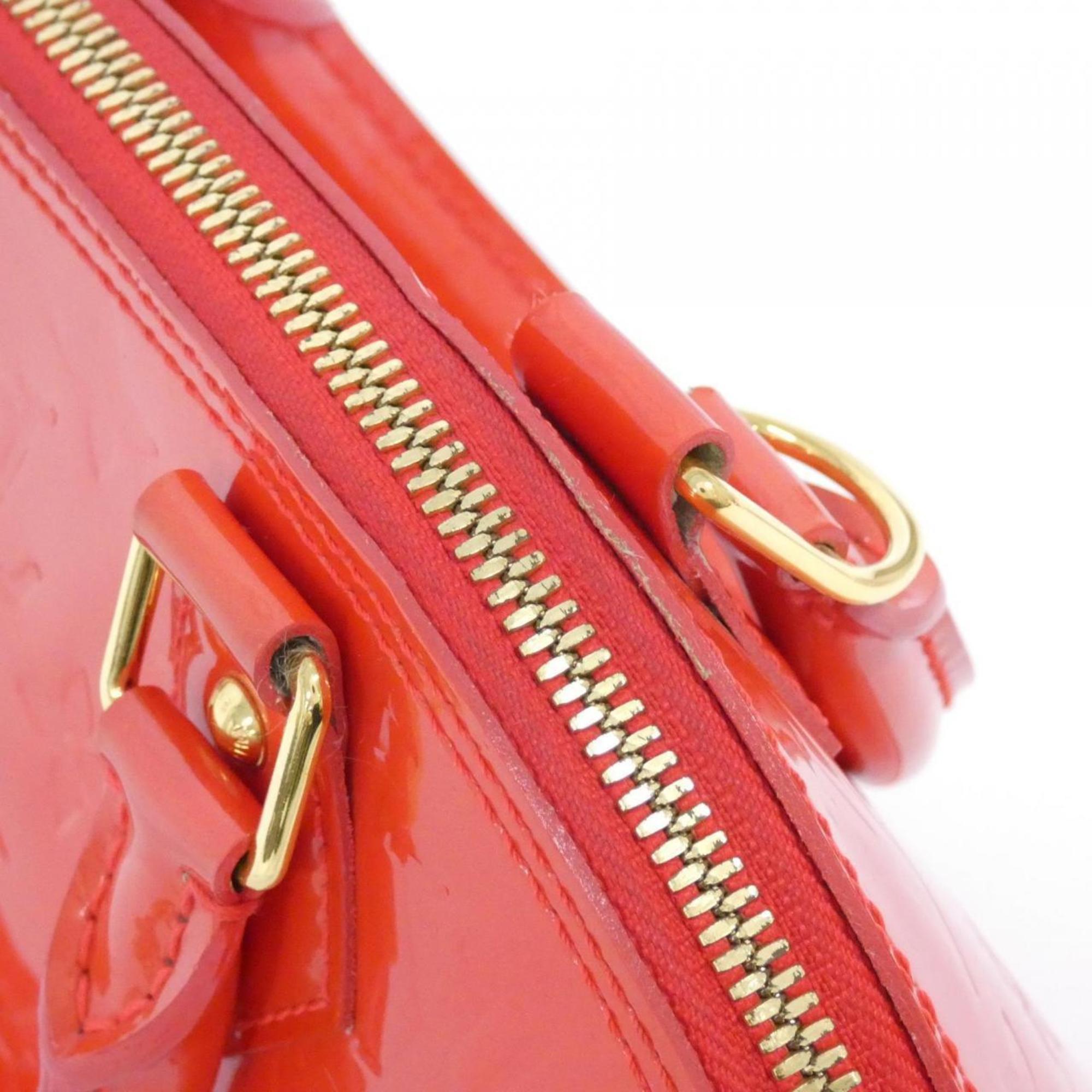 Louis Vuitton Vernis Rouge Grenadine Leather Handbag