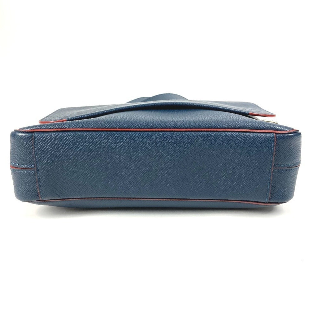 Louis Vuitton Navy Ocean Red Color Taiga Leather Messenger Bag Shoulder Bag