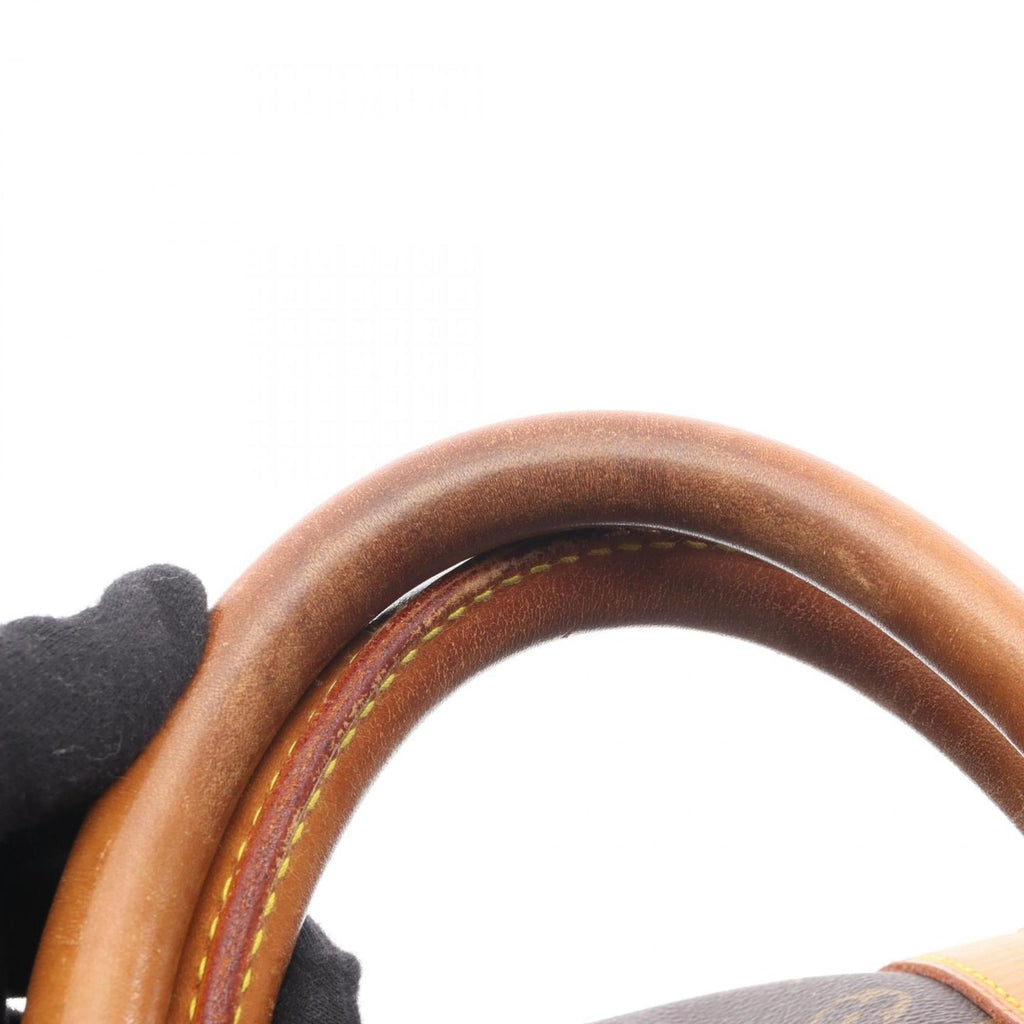 Louis Vuitton Brown Coated Canvas Leather Boston Bag Handbag
