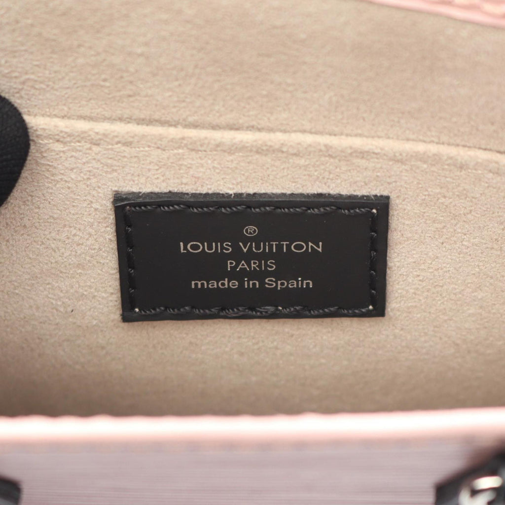 Louis Vuitton Black Pink Rose Ballerine Epi Leather Handbag