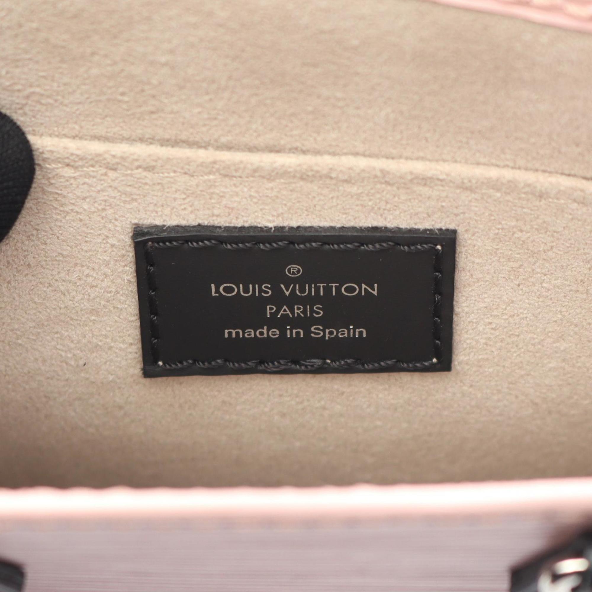 Louis Vuitton Black Pink Rose Ballerine Epi Leather Handbag