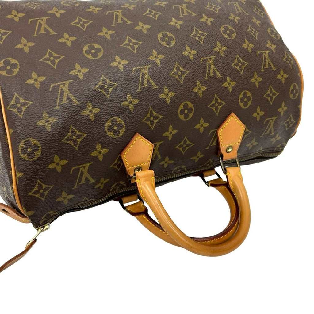 Louis Vuitton Brown Leather Pvc Boston Bag Handbag