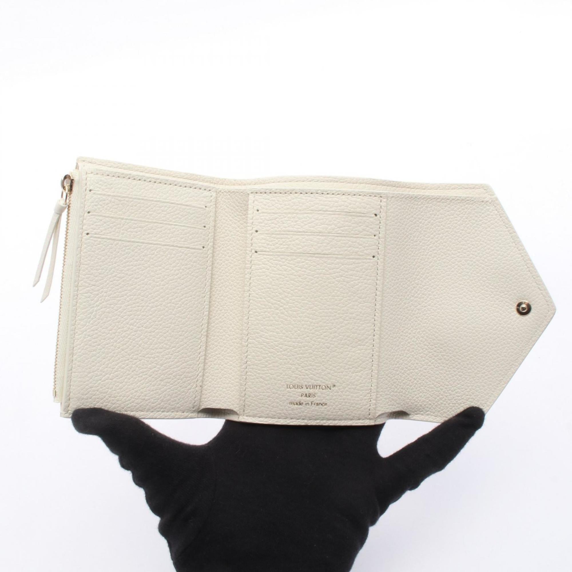 Louis Vuitton Peach Pink White Monogram Empreinte Wallet (Tri-Fold)
