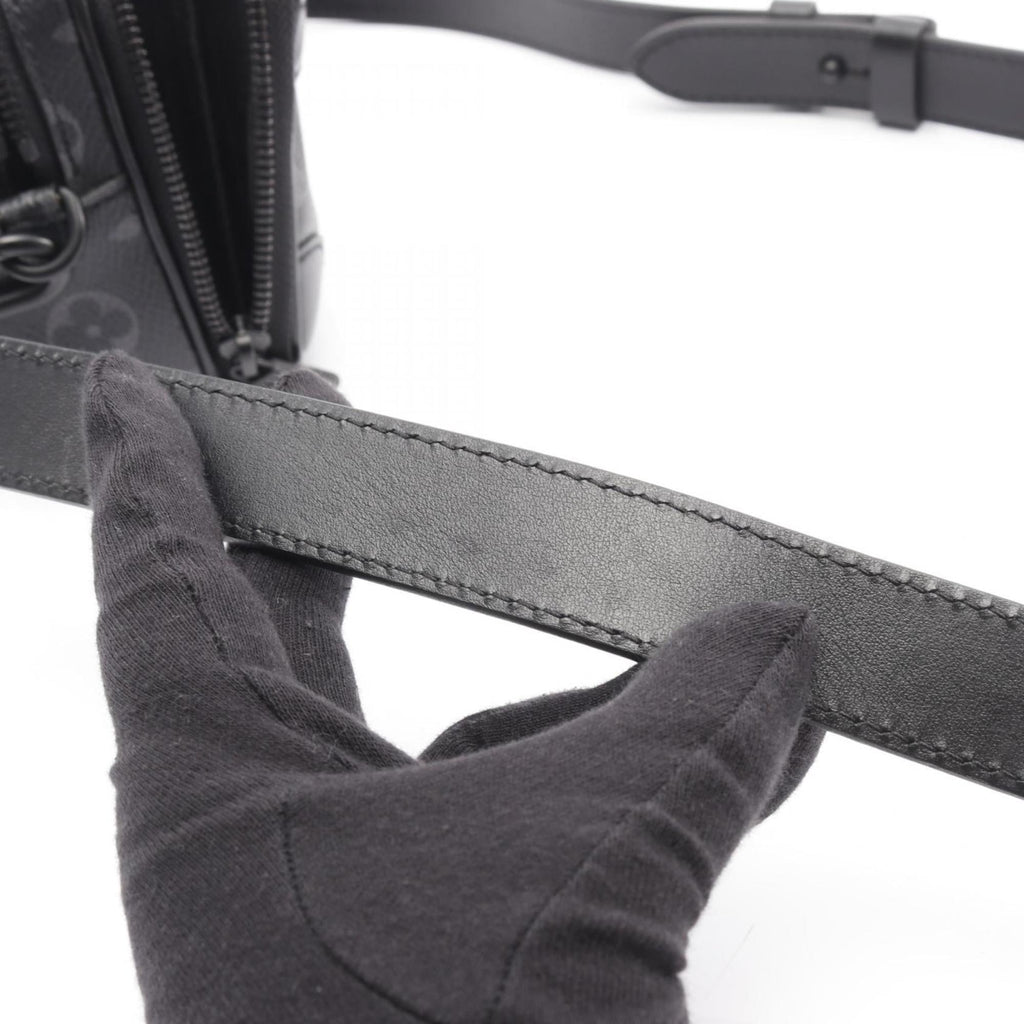 Louis Vuitton Black Coated Canvas Shoulder Bag