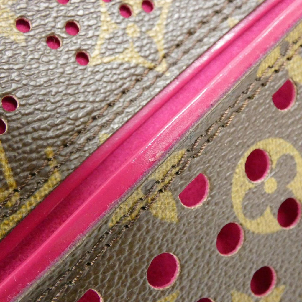 Louis Vuitton Monogram Perfo Fuchsia Marron Coated Canvas Shoulder Bag