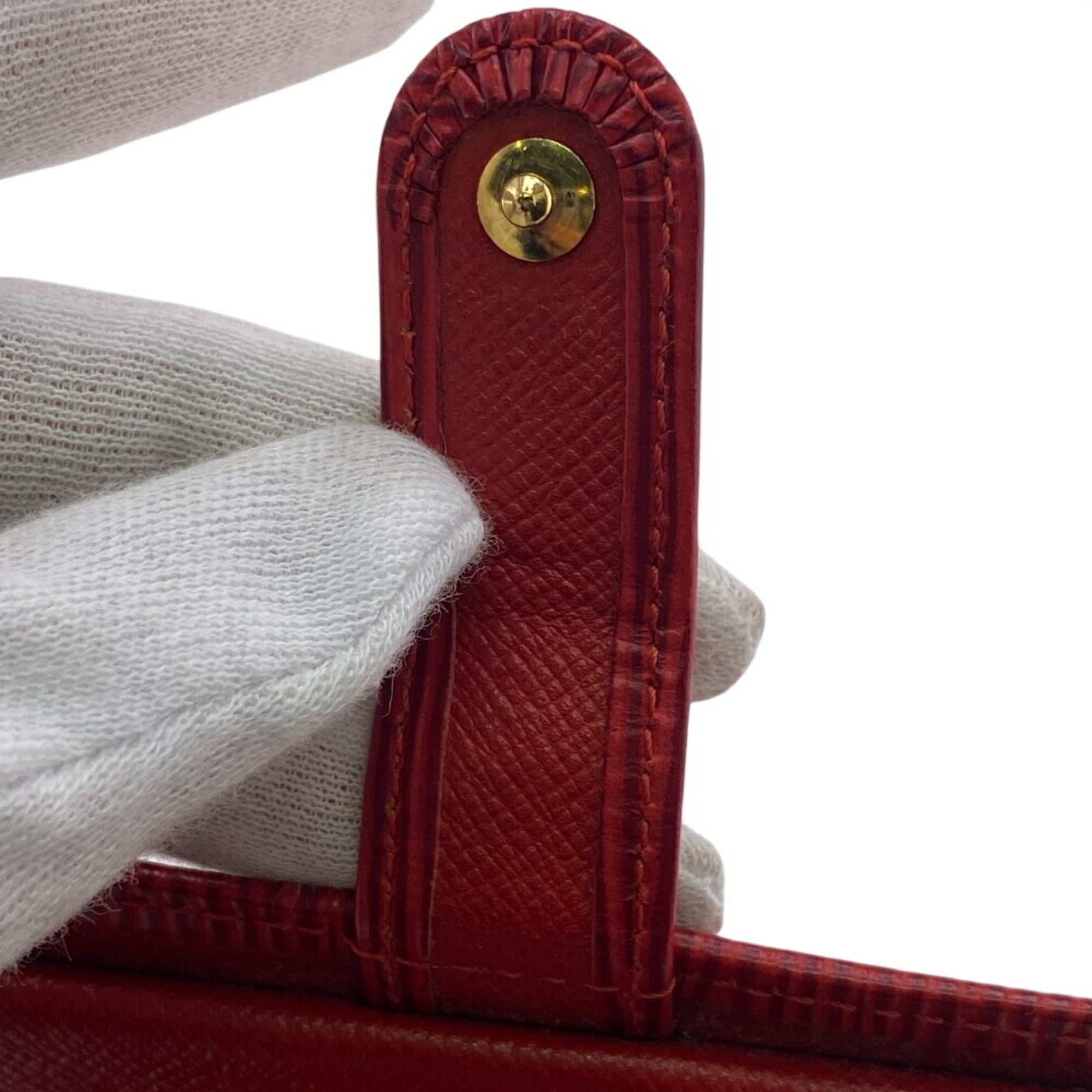 Louis Vuitton Castilian Red Red Color Leather Wallet