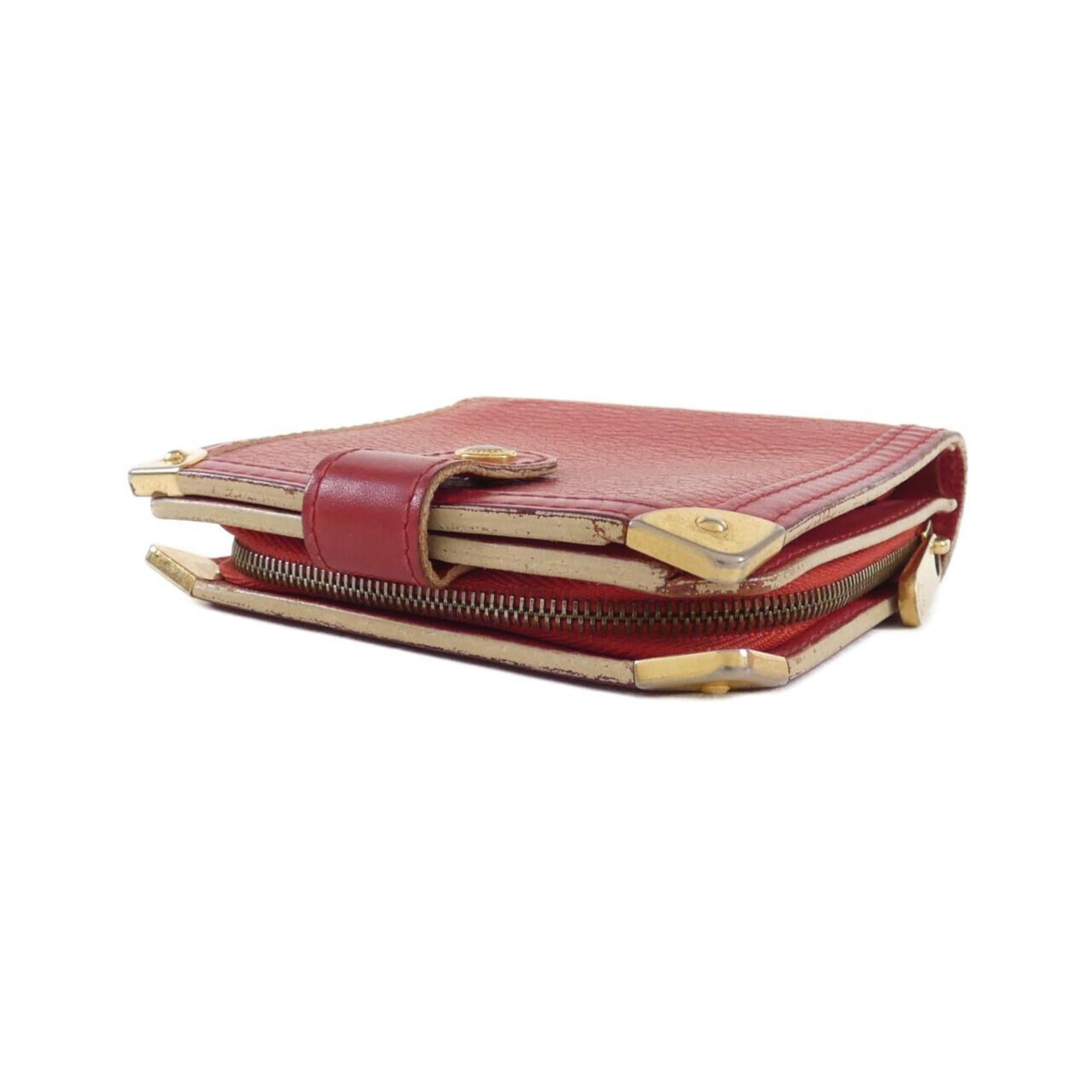 Louis Vuitton Red Color Leather Wallet