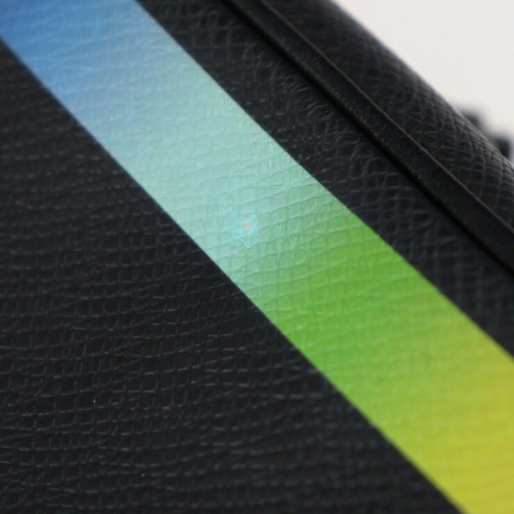 Louis Vuitton Black Multi-Color Taiga Leather Handbag Pochette Shoulder Bag