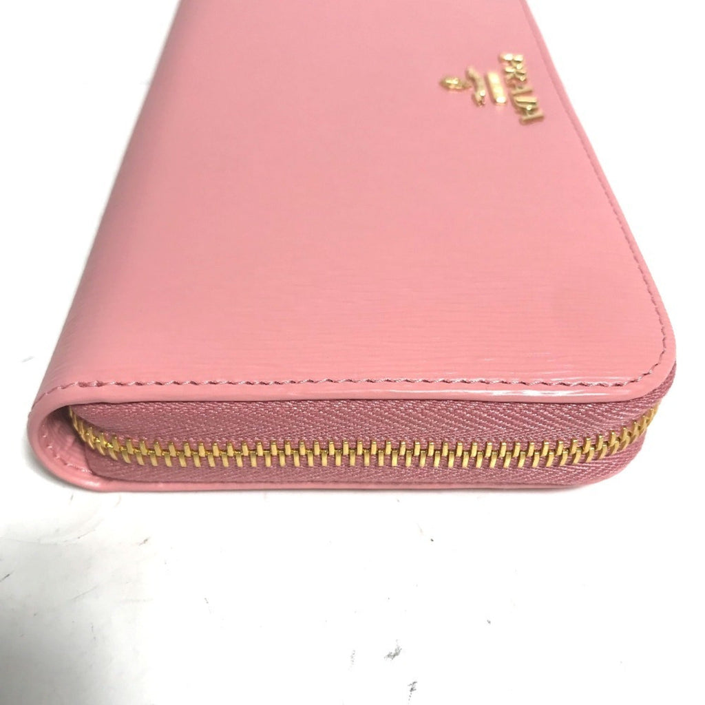 Prada Pink Saffiano Metal Long Wallet (Bi-Fold)