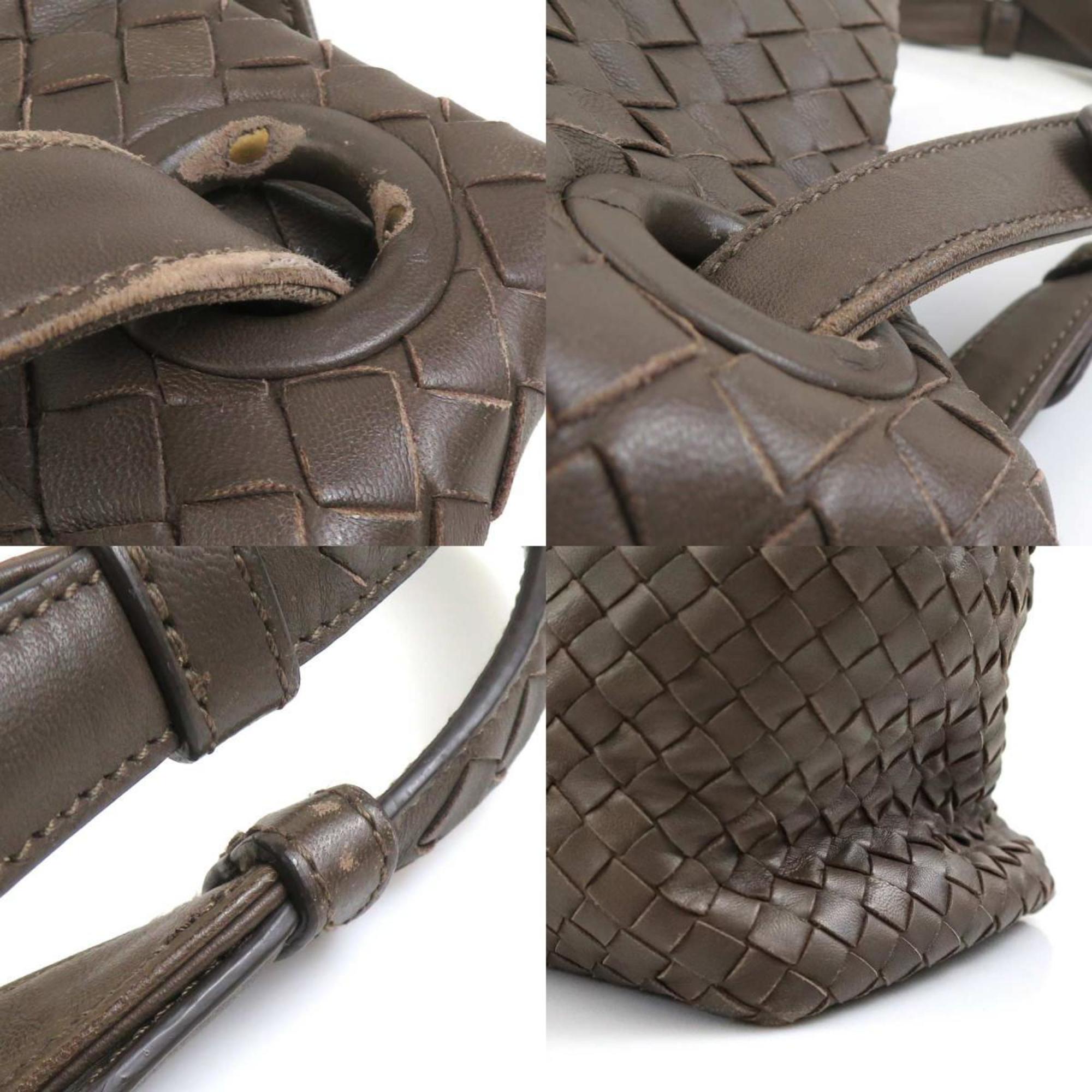 Bottega Veneta Brown Intrecciato Shoulder Bag
