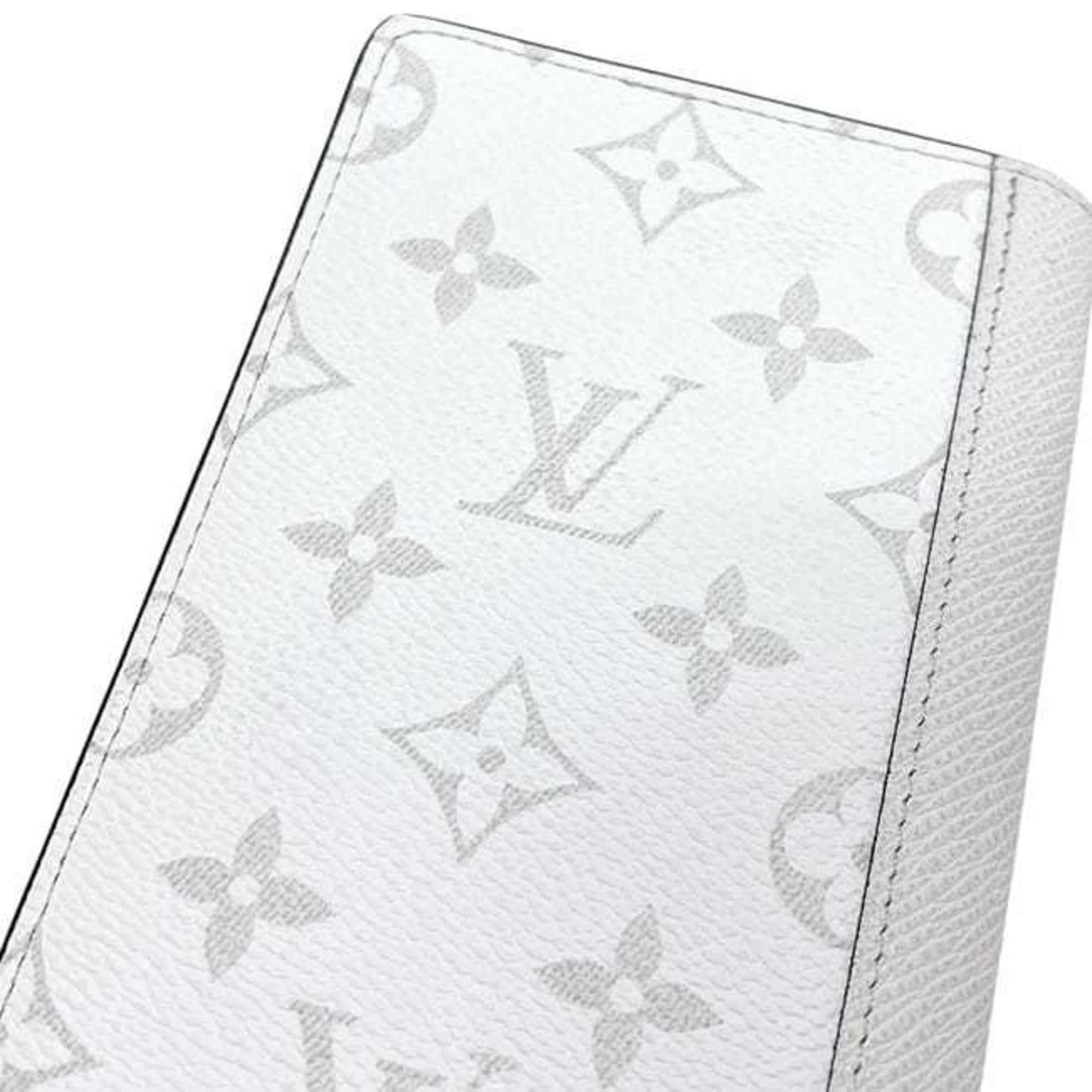 Louis Vuitton White Taiga Leather Monogram Long Wallet
