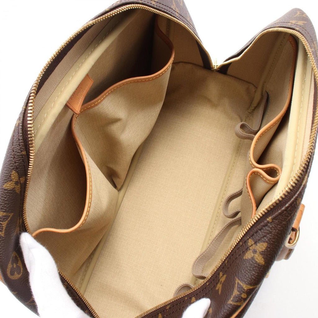 Louis Vuitton Monogram Brown Coated Canvas Leather Handbag