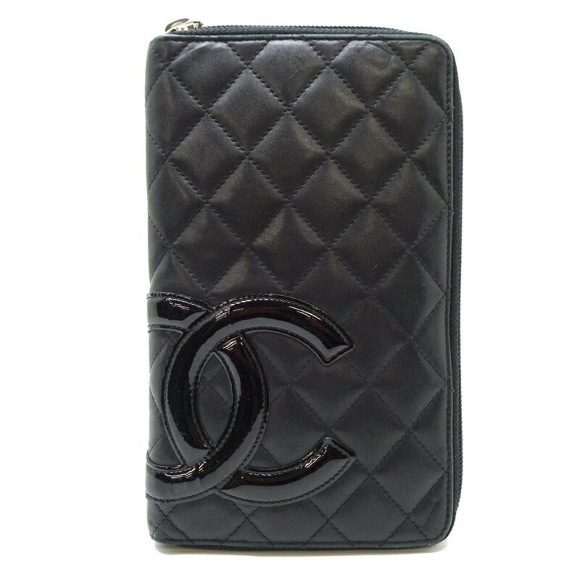 Chanel Black Leather Long Wallet (Bi-Fold)