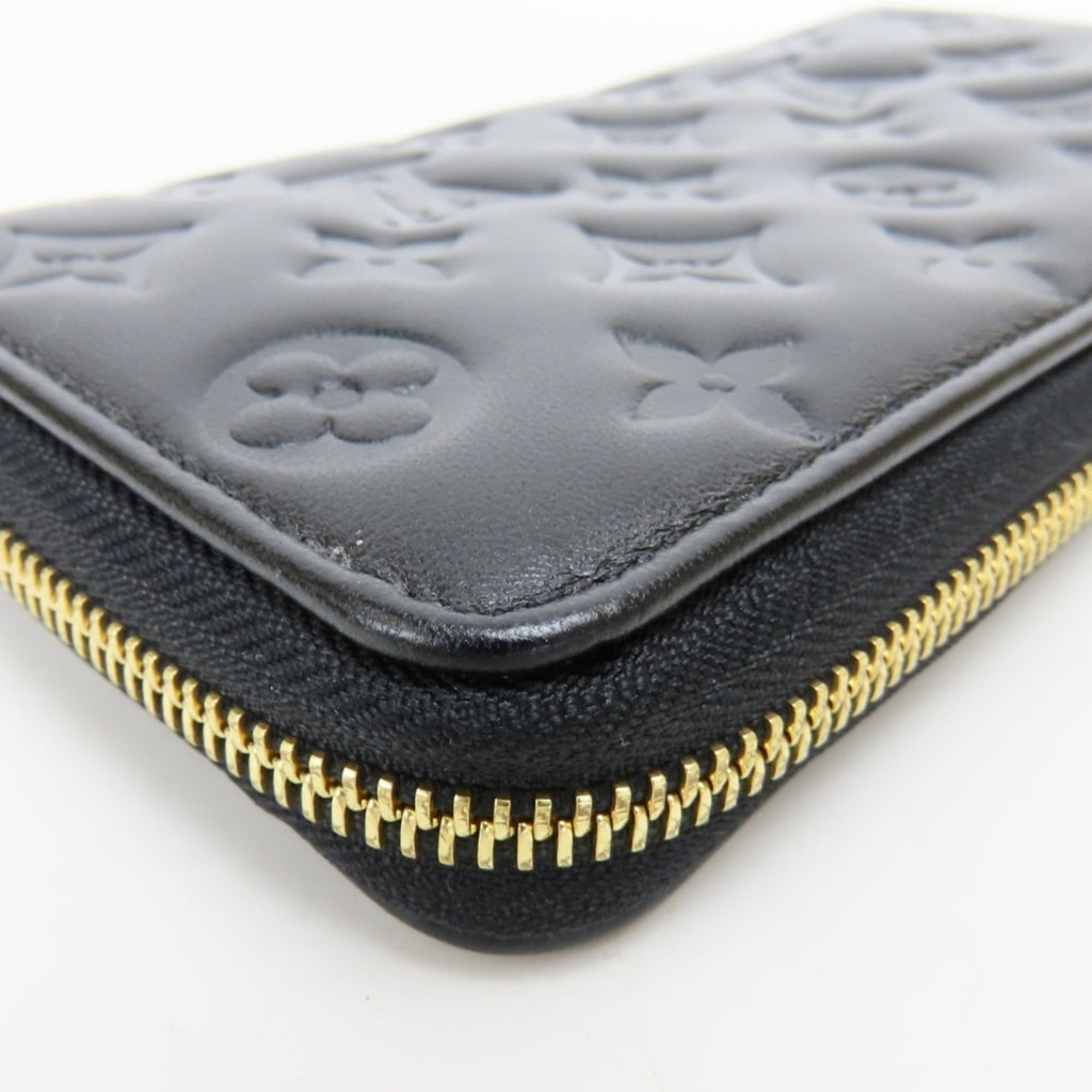 Louis Vuitton Black Noir Leather Coin Purse/Coin Case