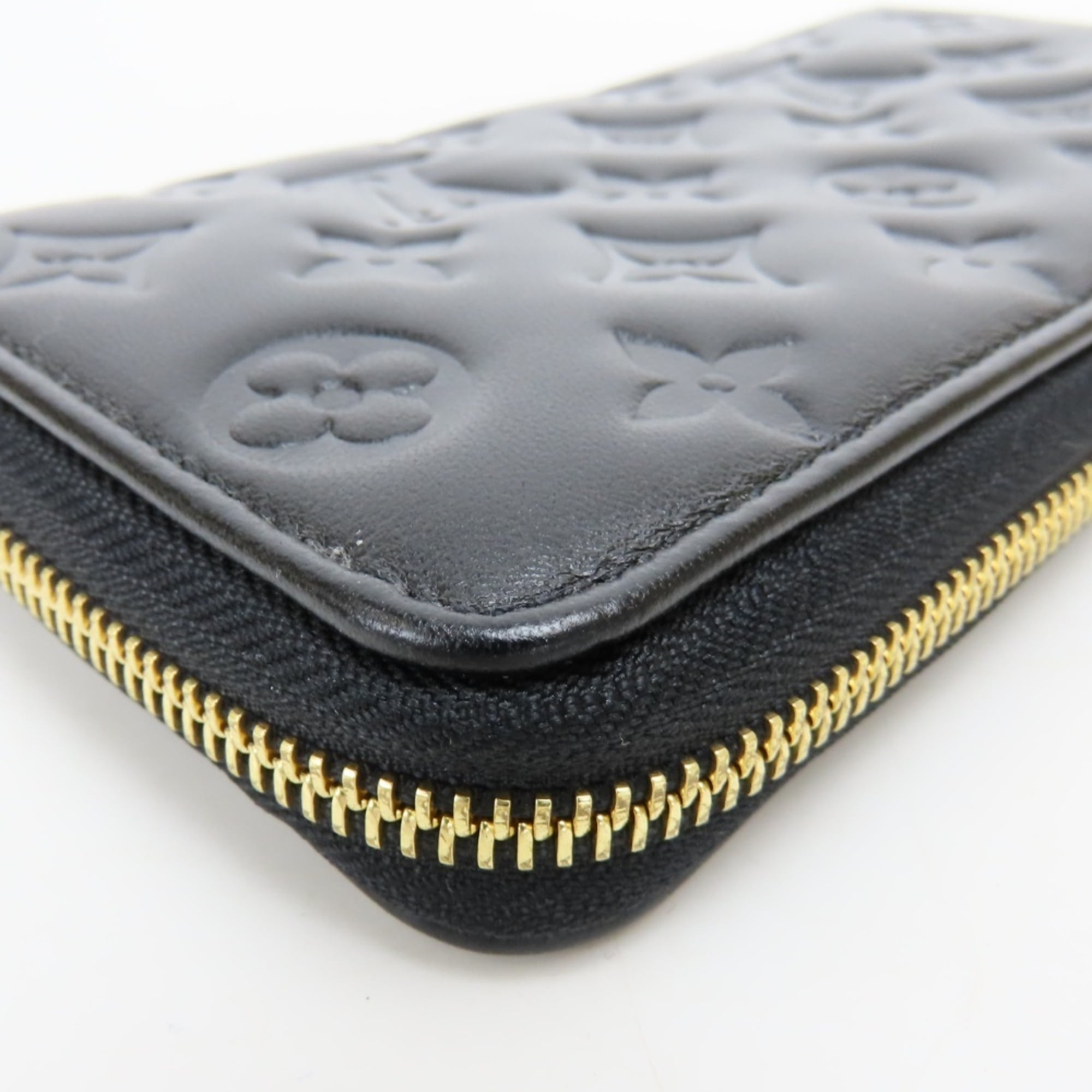 Louis Vuitton Black Noir Leather Coin Purse/Coin Case