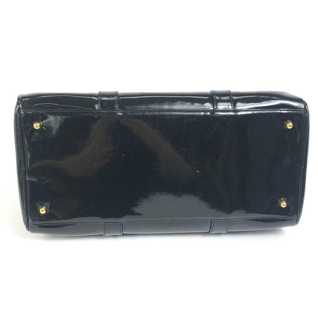 Chanel Black Patent Leather Boston Bag