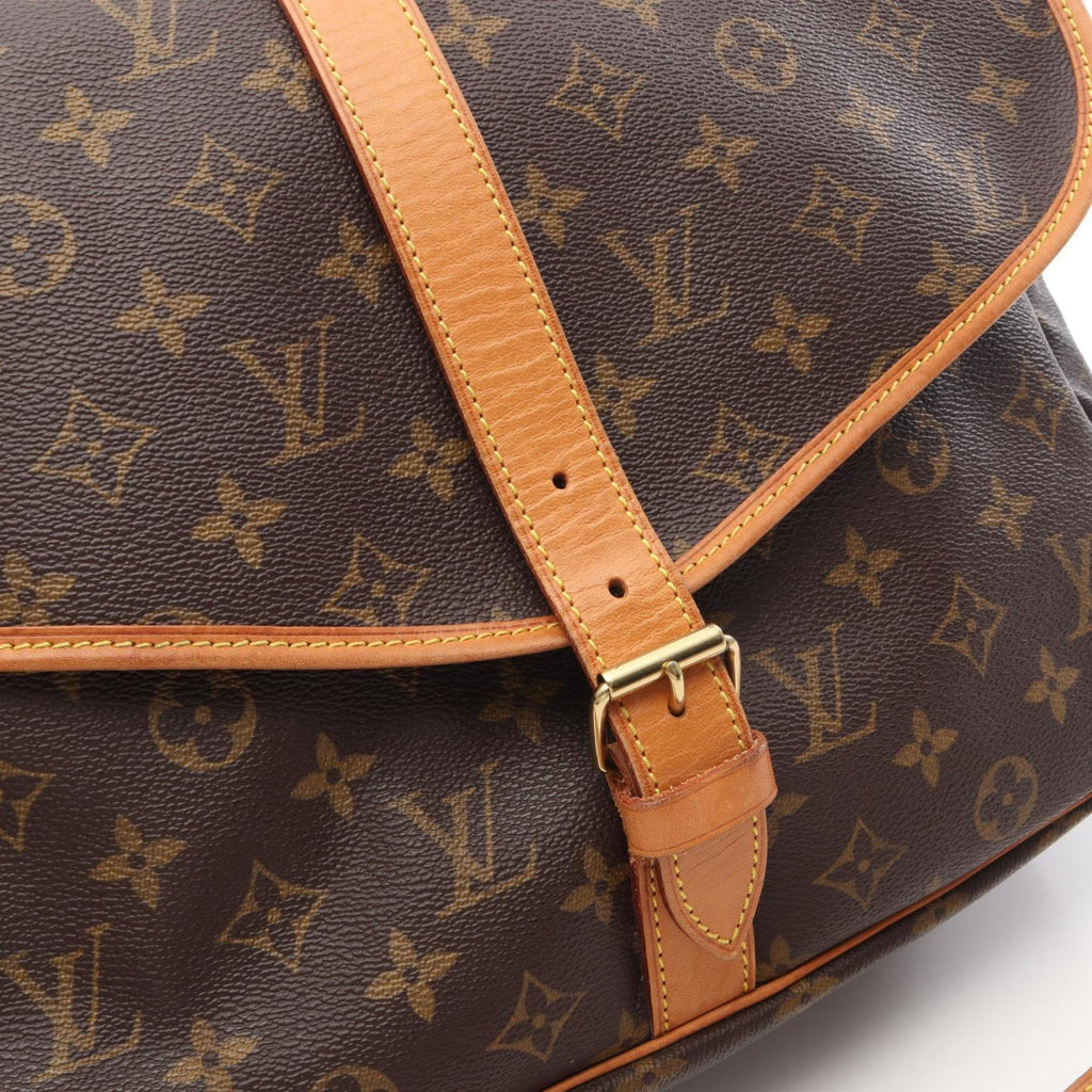 Louis Vuitton Brown Coated Canvas Pvc Monogram Leather Handbag Shoulder Bag