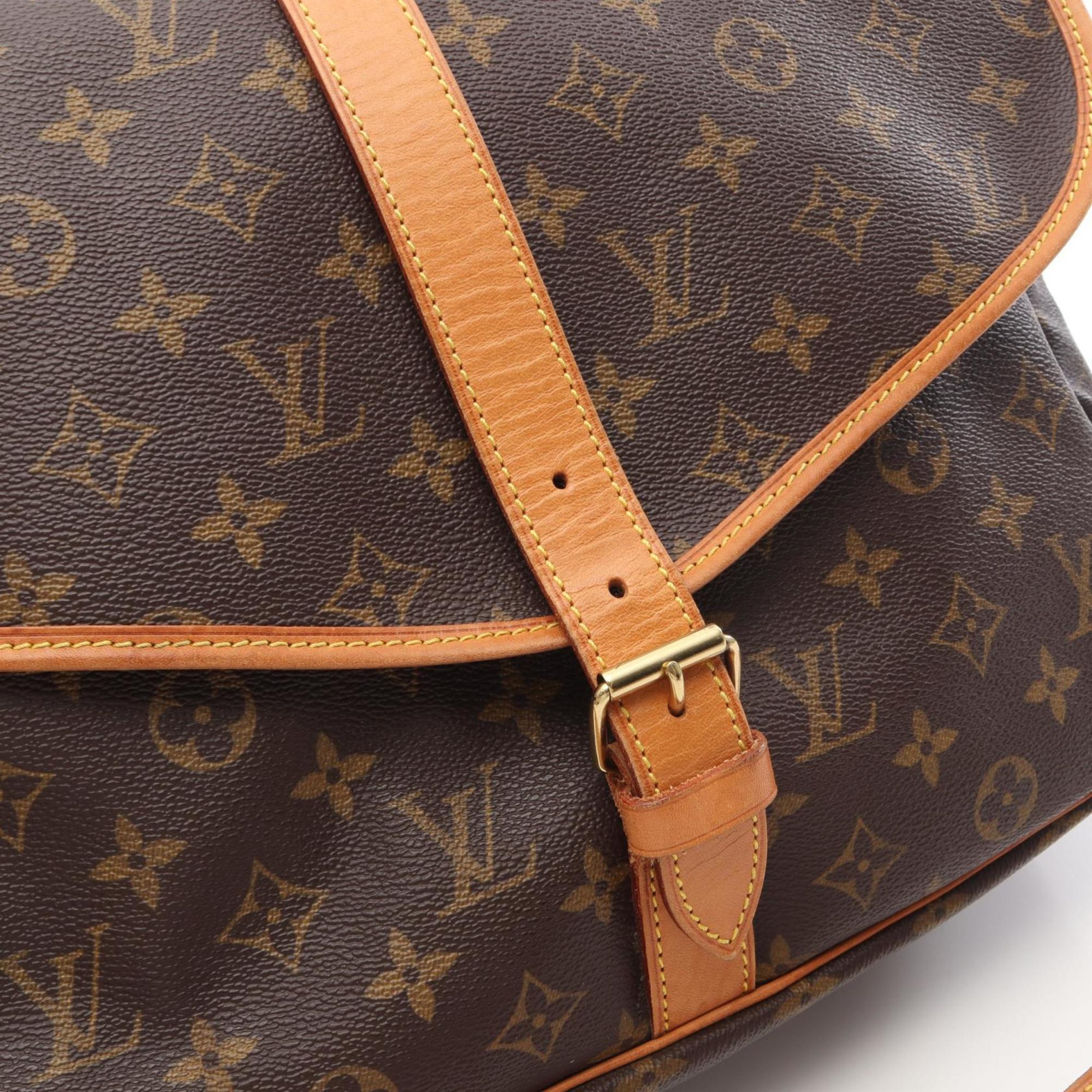 Louis Vuitton Brown Coated Canvas Pvc Monogram Leather Handbag Shoulder Bag