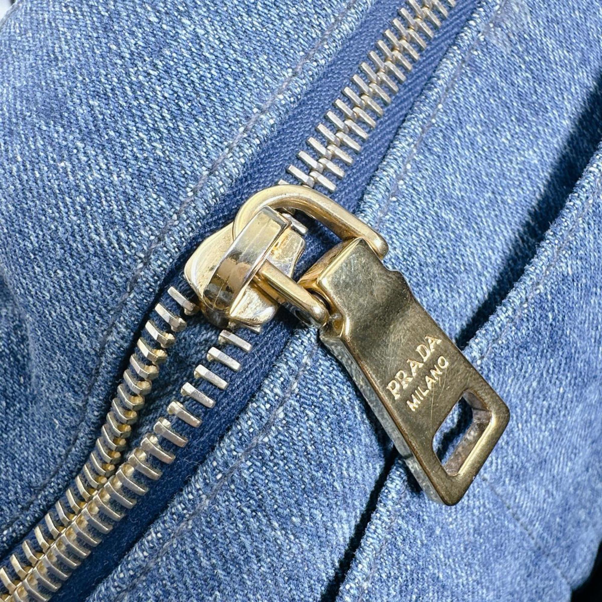 Prada Blue Denim Tote Bag