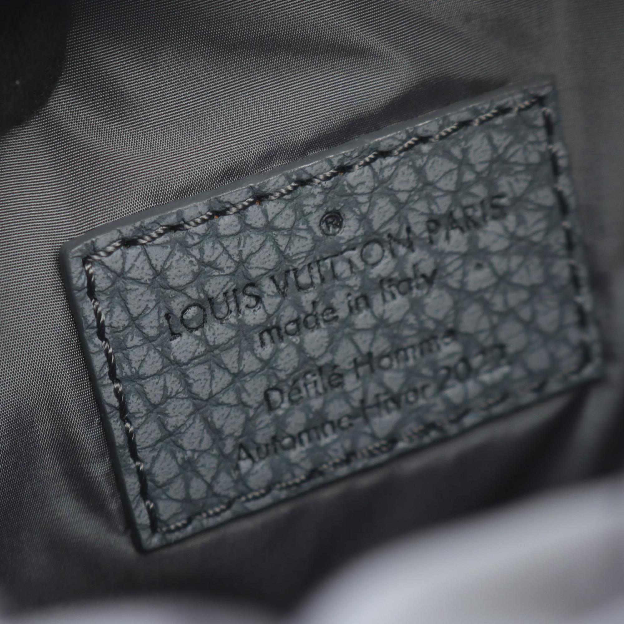 Louis Vuitton Gray Multi-Color Leather Pouch Shoulder Bag