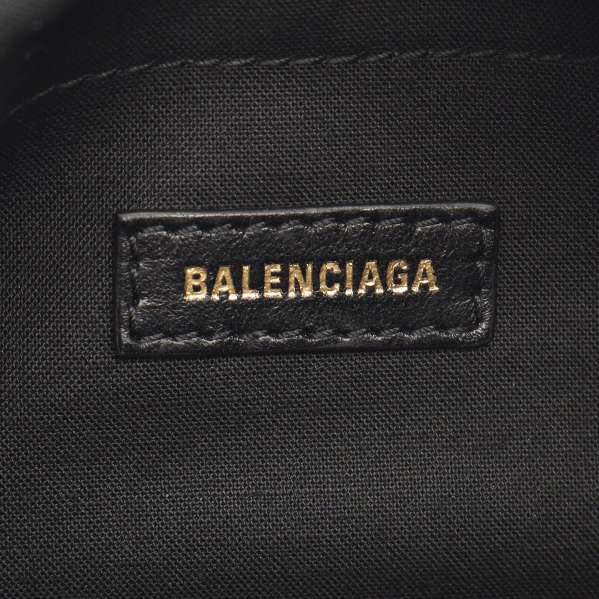 Balenciaga Black Leather Handbag Shoulder