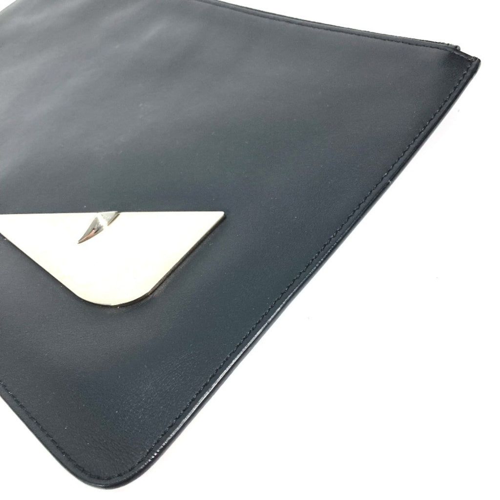 Fendi Black Leather Clutch Bag