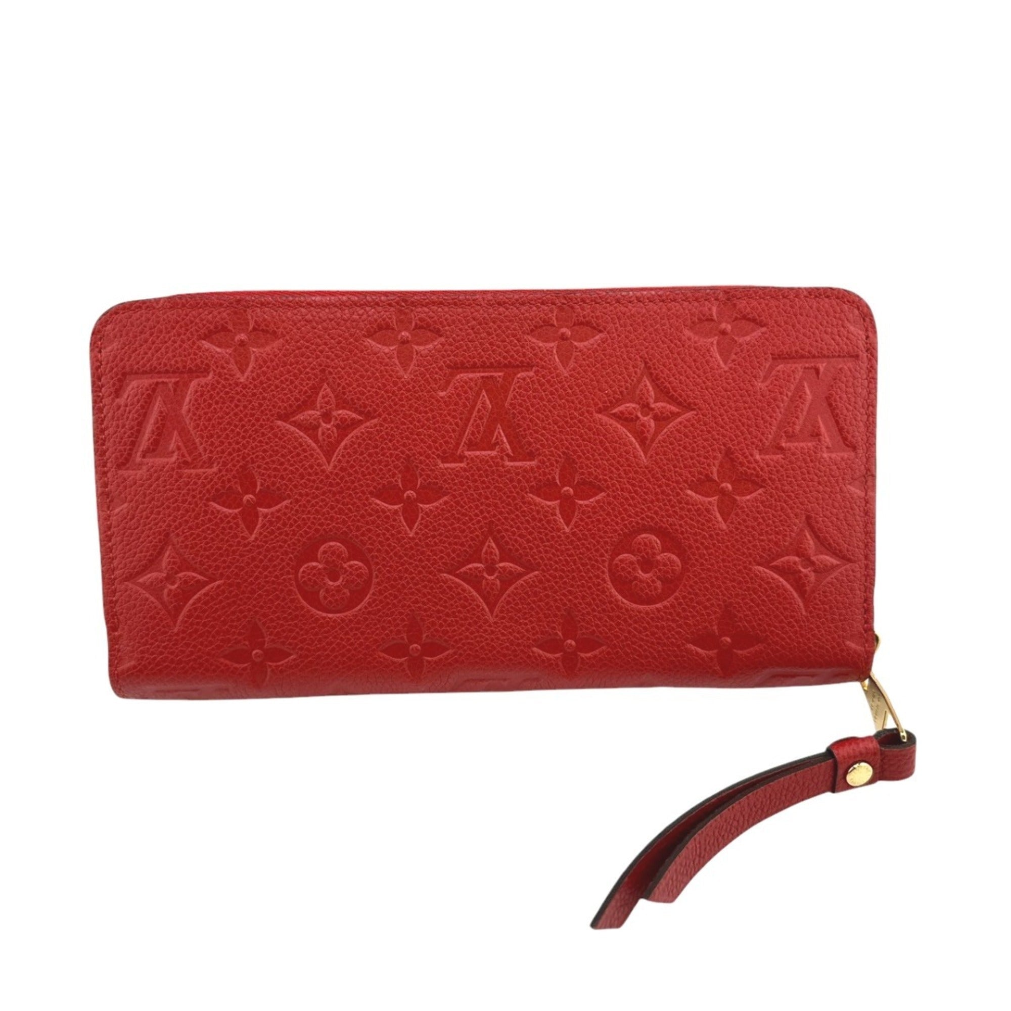 Louis Vuitton Red Color Monogram Empreinte Long Wallet