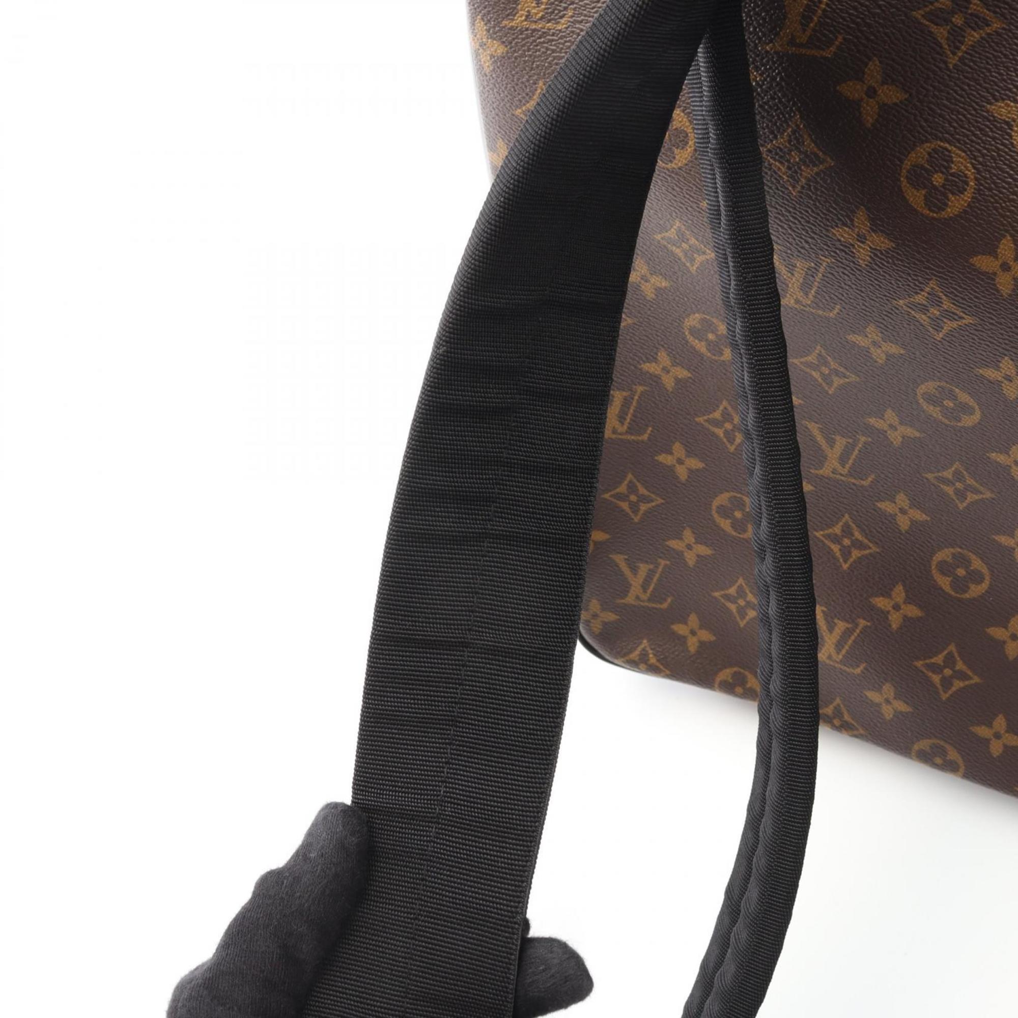 Louis Vuitton Black Brown Monogram Macassar Coated Canvas Monogram Pvc Leather Backpack