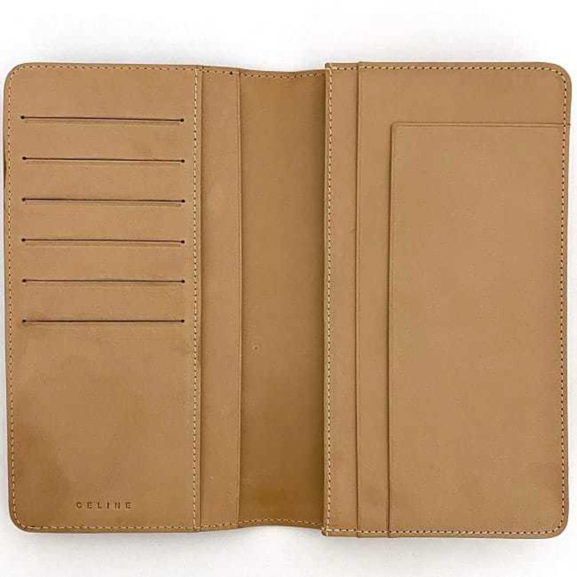 Celine Macadam Brown Pvc Long Wallet (Bi-Fold)