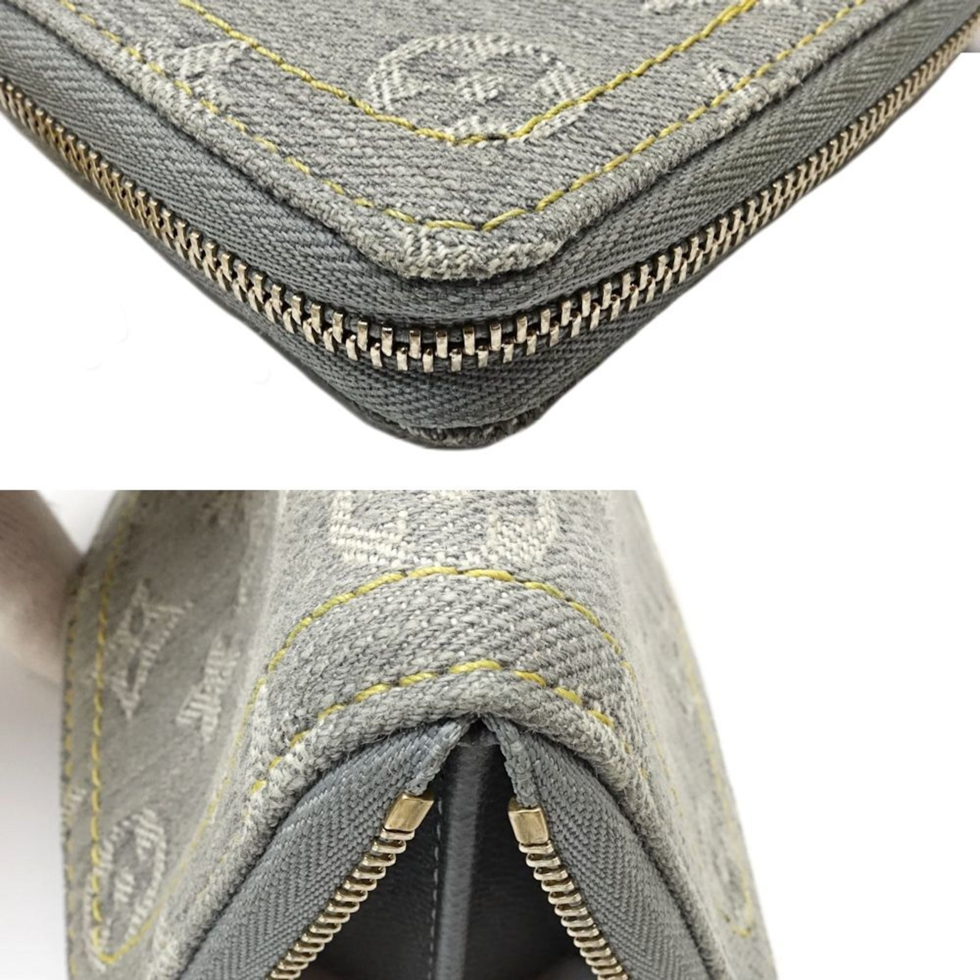 Louis Vuitton Gray Denim Coin Purse/Coin Case