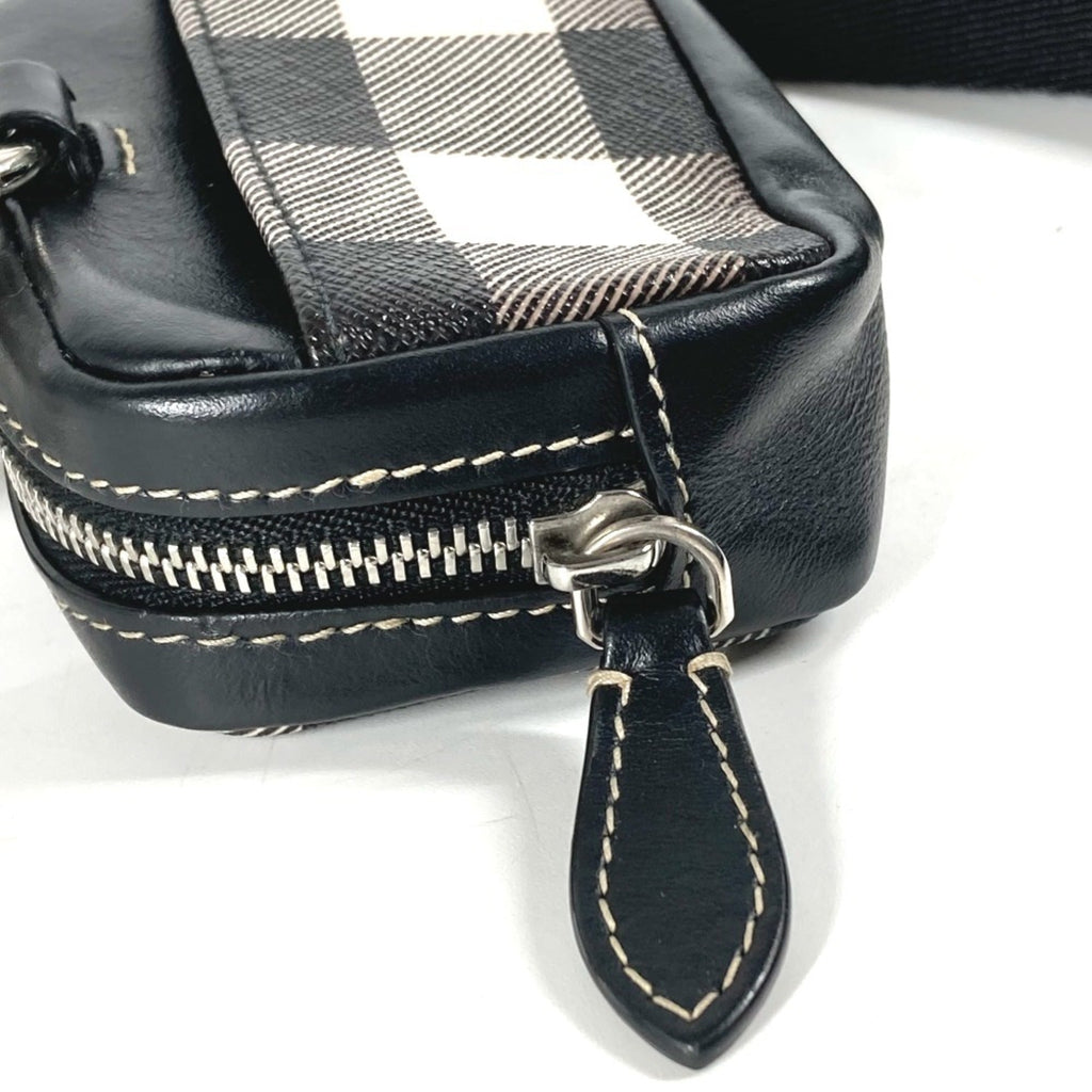 Burberry Black White Pvc Leather Coin Purse/Coin Case