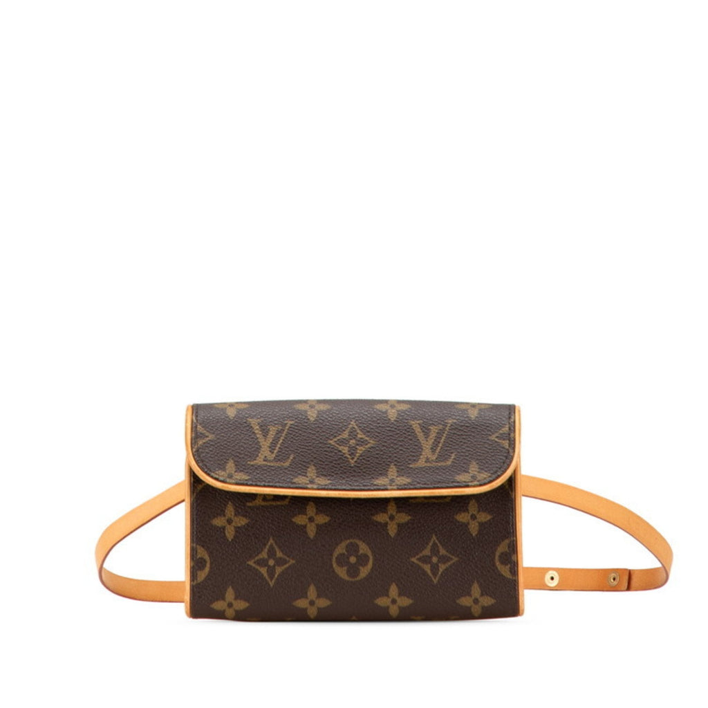 Louis Vuitton Monogram Brown Pvc Leather Pochette Sling Bag