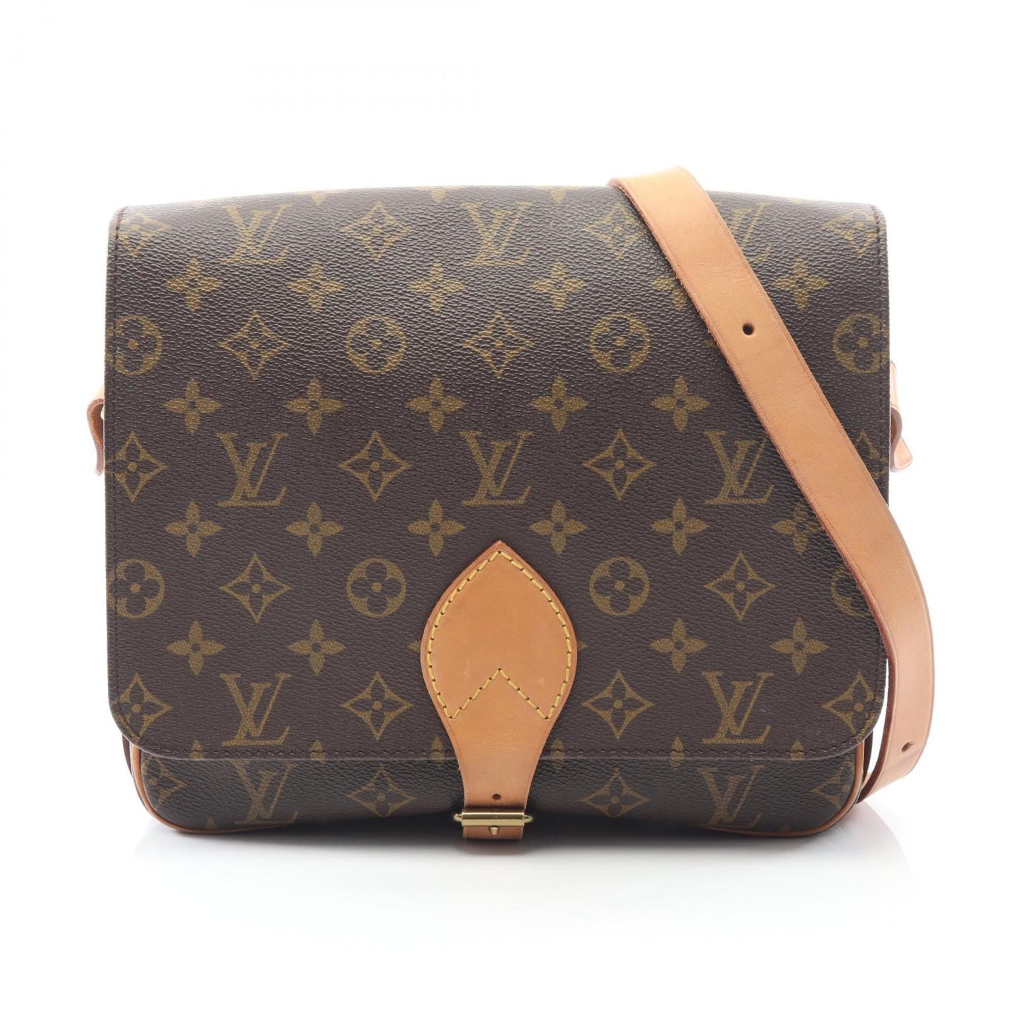 Louis Vuitton Brown Monogram Coated Canvas Leather Shoulder Bag