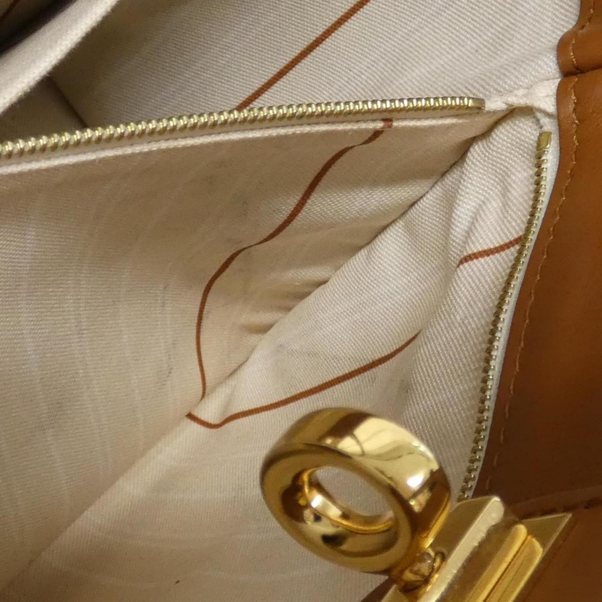 Louis Vuitton Natural Canvas Leather Handbag