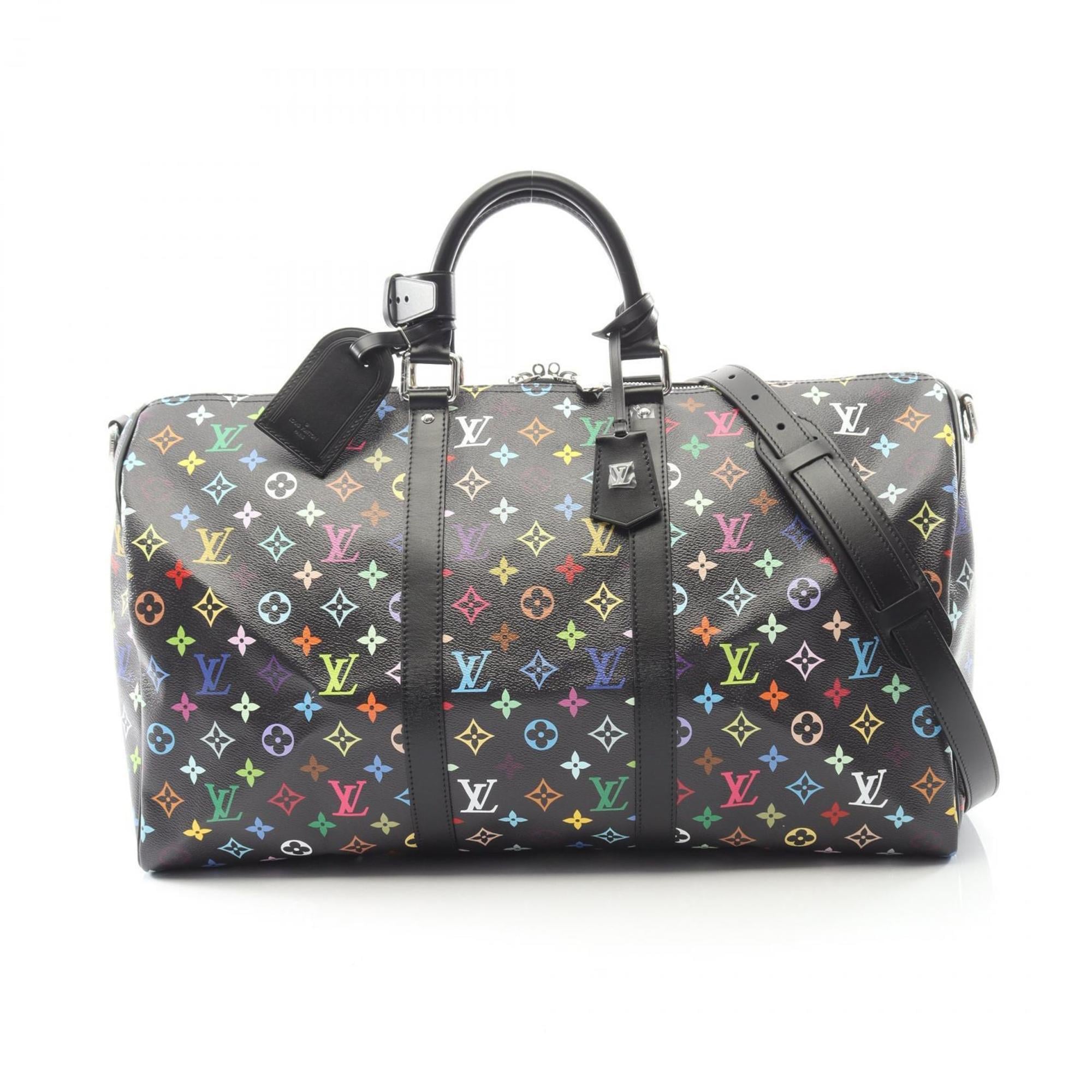 Louis Vuitton Black Multi-Color Monogram Multicolore Leather Boston Bag