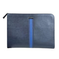 Prada Blue Navy Leather Clutch Bag