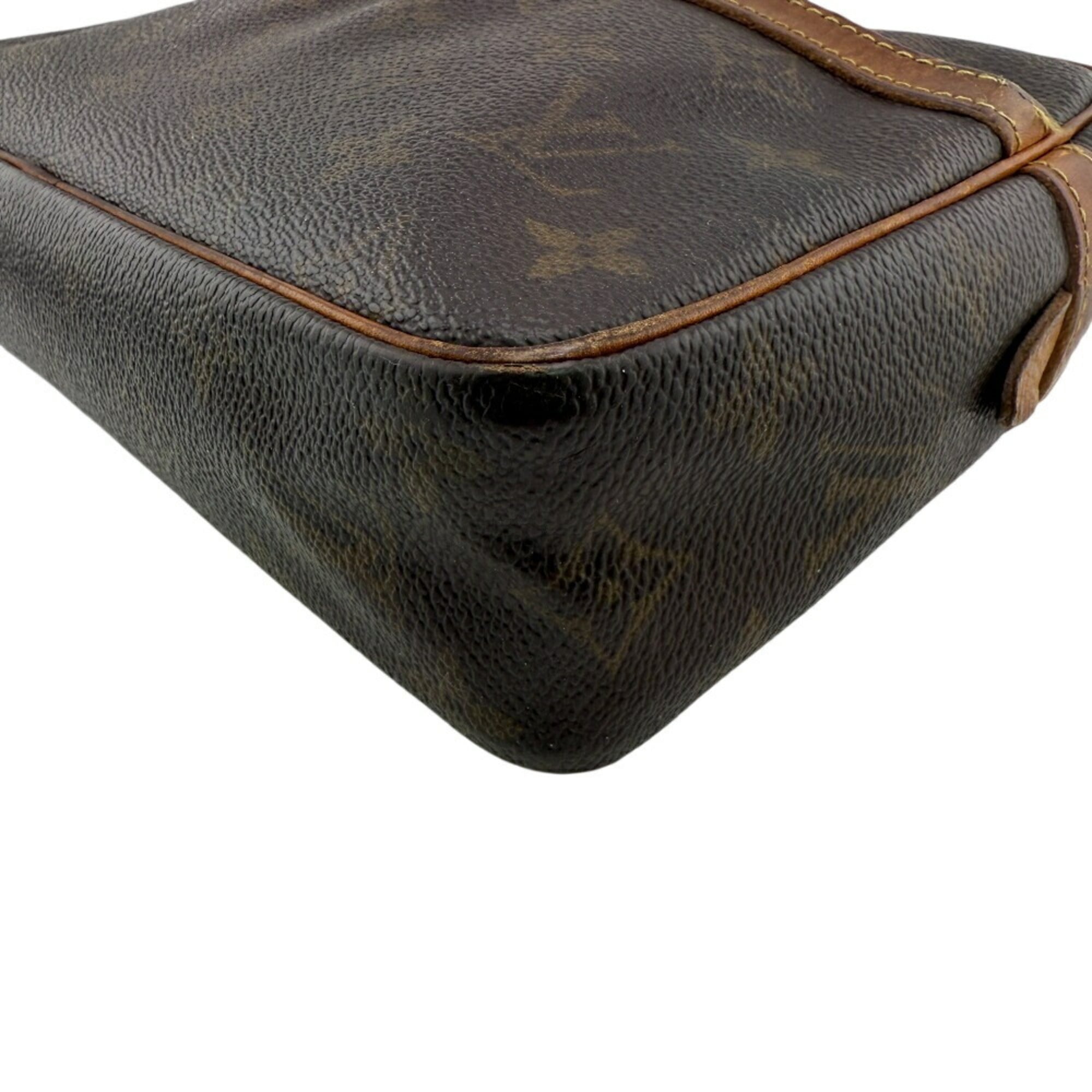 Louis Vuitton Brown Leather Clutch Bag
