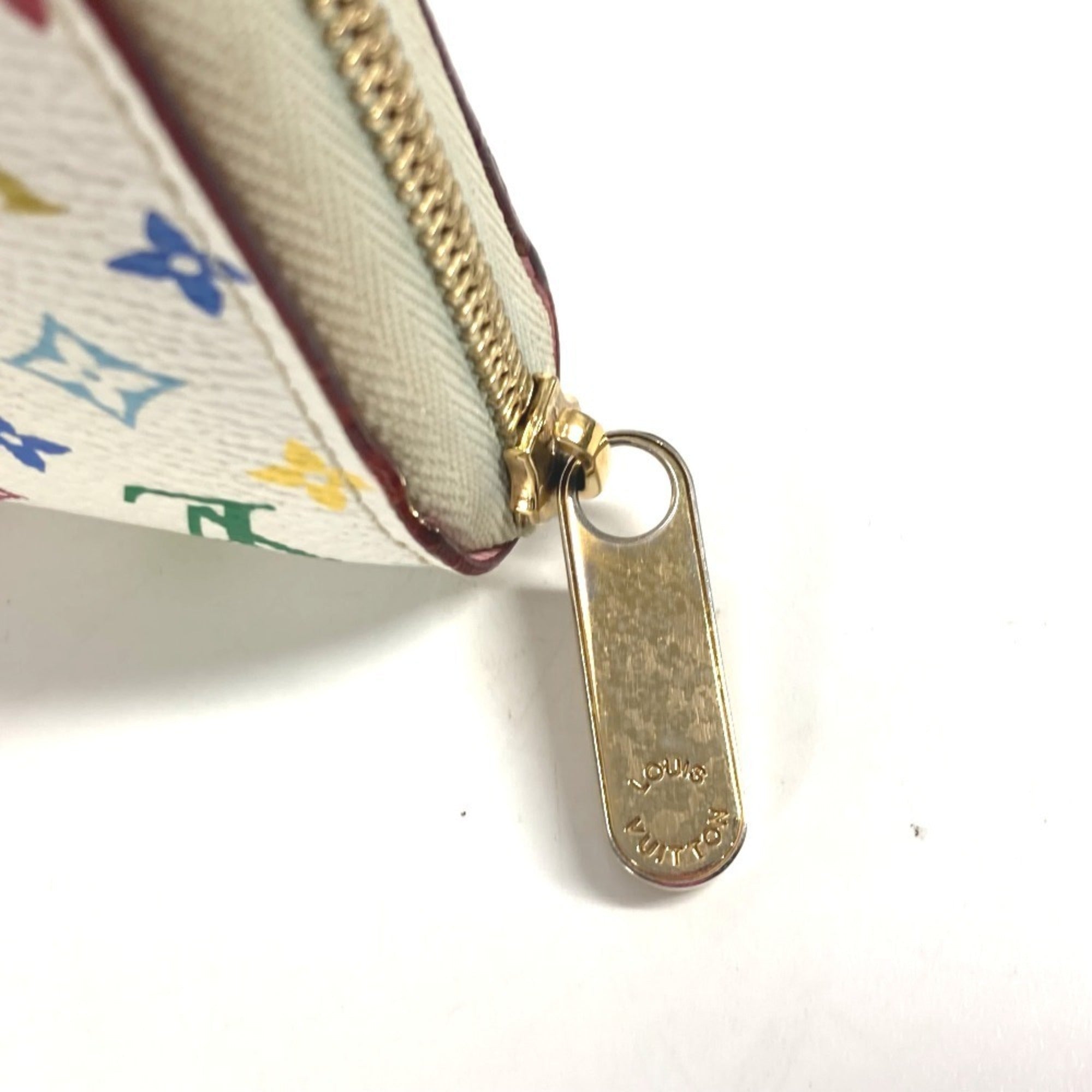 Louis Vuitton Monogram Multicolore Litchi White Monogram Multicolore Coin Purse/Coin Case