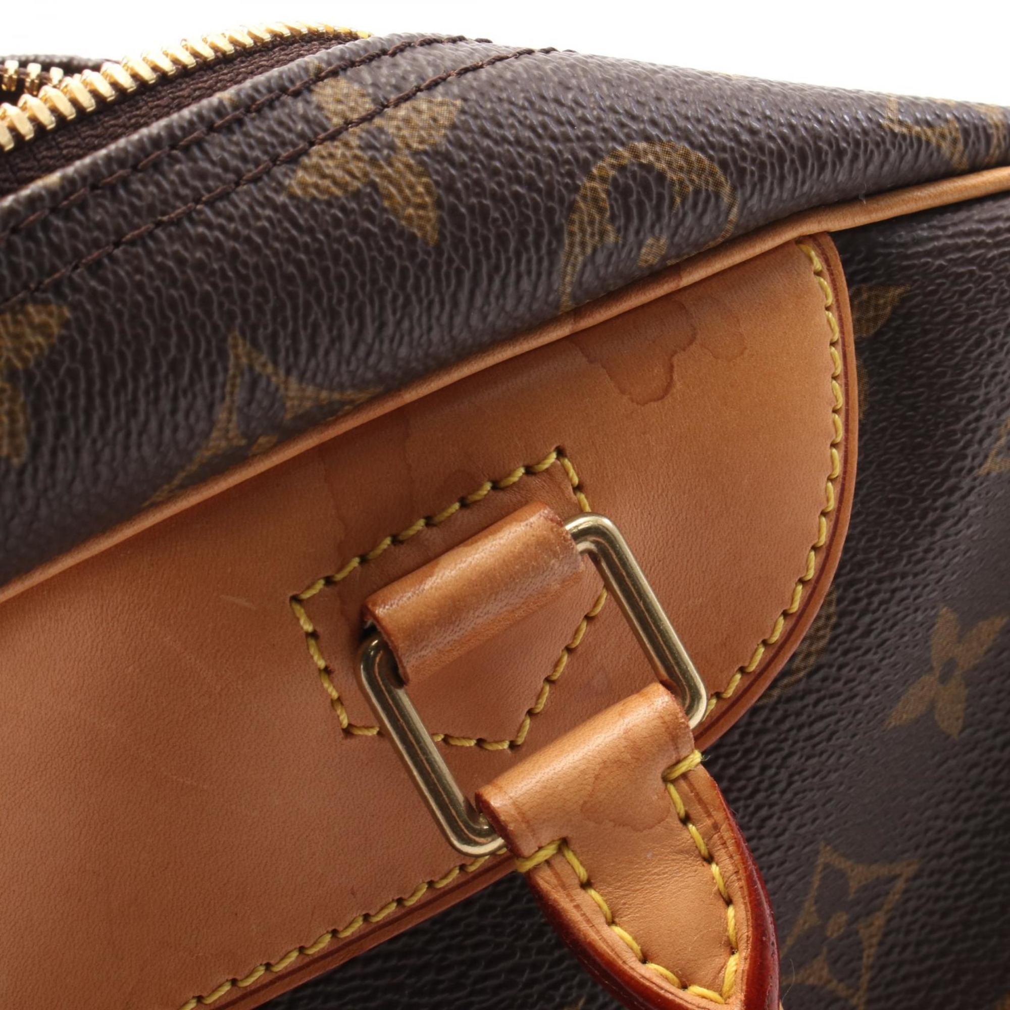 Louis Vuitton Monogram Brown Coated Canvas Leather Handbag