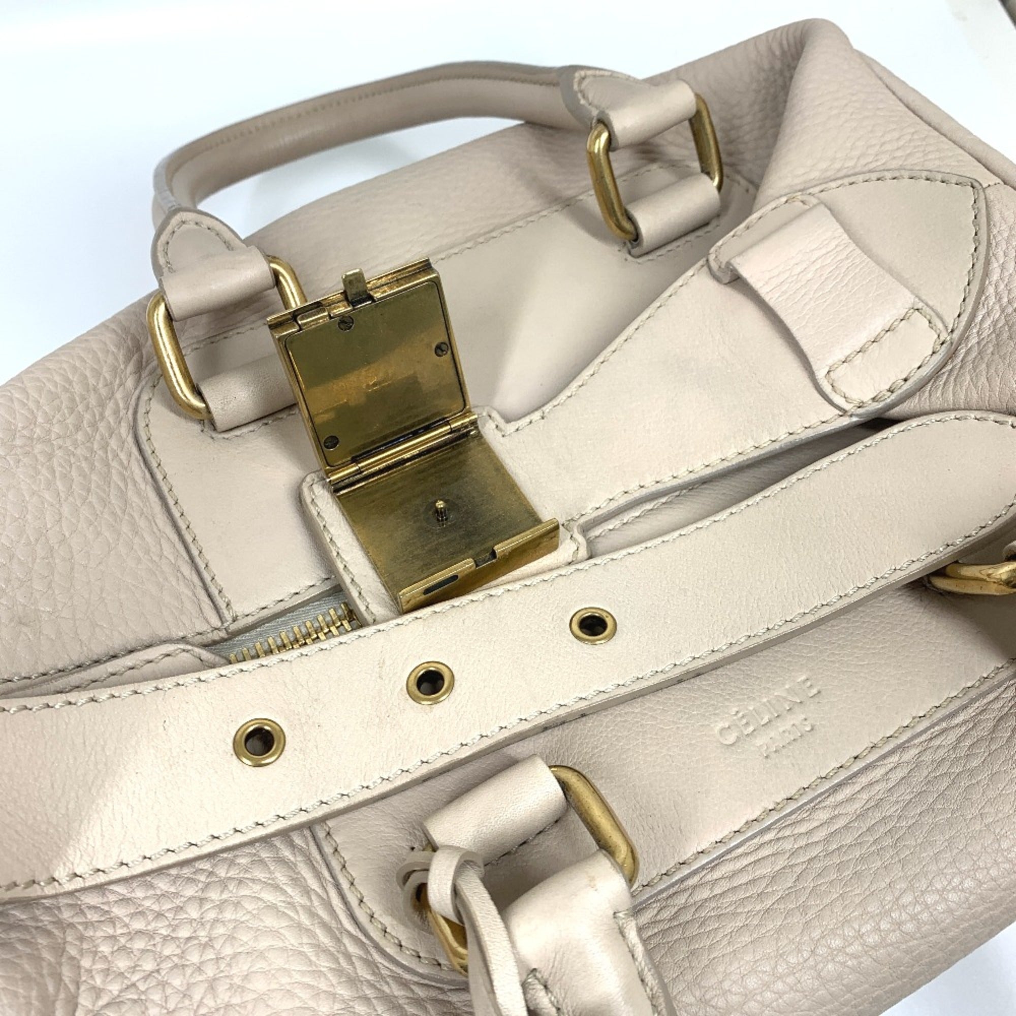 Celine Beige Leather Handbag
