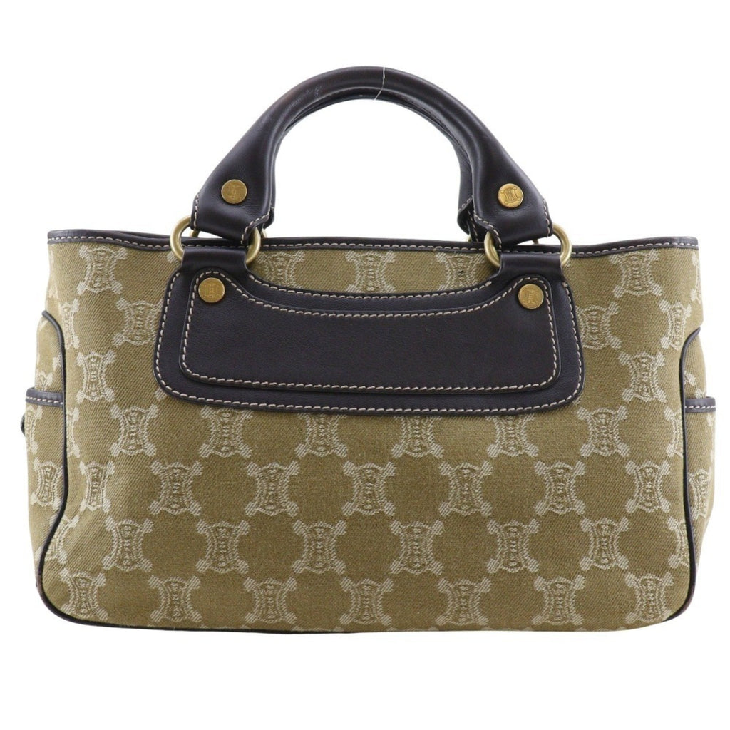 Celine Khaki Canvas Handbag